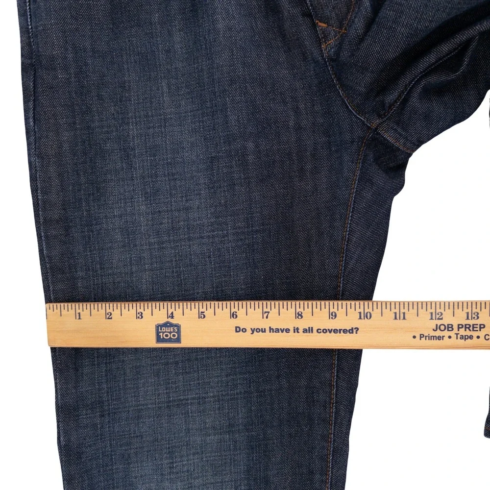 Hugo Boss Mens 34x32 Kansas Jeans Regular Fit Dark Wash Denim Designer Luxe